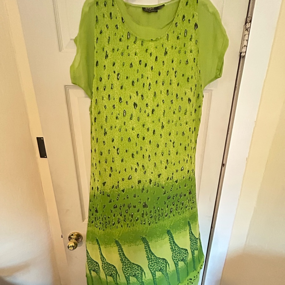 African style green maxi dress